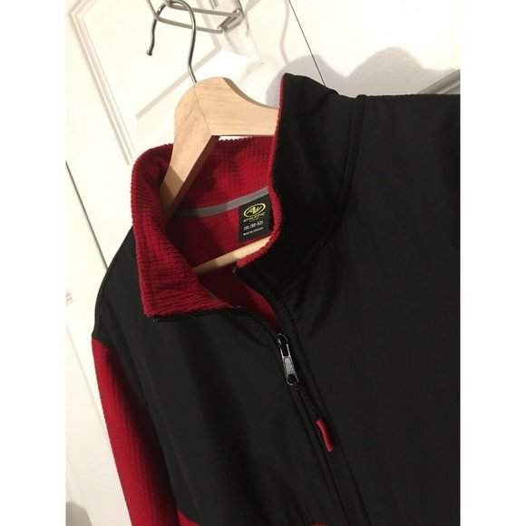 Athletic Works Men’s Sz 2XL Runner‎ Jacket Full Zip Black Red - Picture 3 of 7